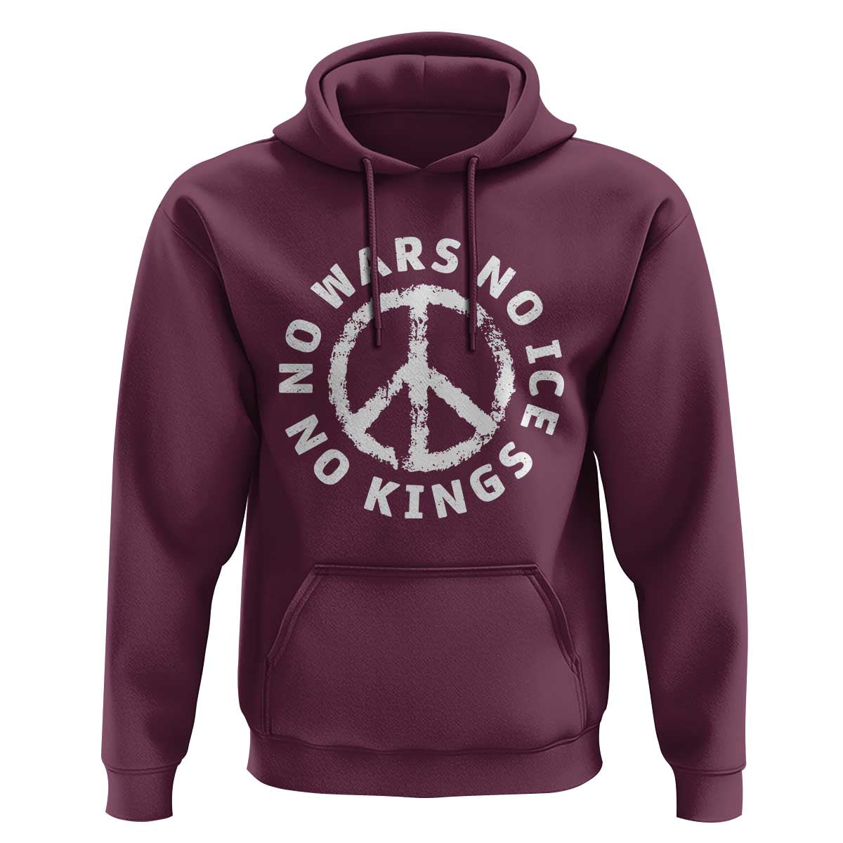 No Kings No ICE No Wars Hoodie Peace Sign Anti War Freedom Activist