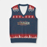 Take Me Where Summer Never Ends V-Neck Knit Sweater Vest Summer Beach Vacation