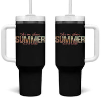 Take Me Where Summer Never Ends Tumbler With Handle Summer Beach Vacation