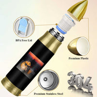 Hamster Drinking Iced Coffee Bullet Tumbler Funny Animal Chill City Sunset Headphones