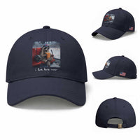 Hockey Mom Raccoon Iced Coffee Baseball Cap I Live Here Now