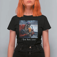 Hockey Mom Raccoon Iced Coffee T Shirt For Women I Live Here Now