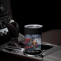 Hockey Mom Raccoon Iced Coffee Tumbler Cup I Live Here Now