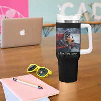 Hockey Mom Raccoon Iced Coffee Tumbler With Handle I Live Here Now