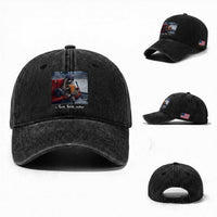 Hockey Mom Raccoon Iced Coffee Washed Cotton Baseball Cap I Live Here Now
