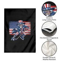 Uncle Sam Hockey Player 4th of July American Flag Garden Flag