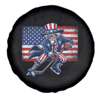 Uncle Sam Hockey Player 4th of July American Flag Spare Tire Cover