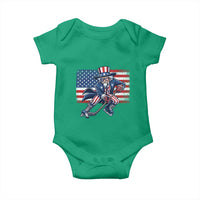 Uncle Sam Hockey Player 4th of July American Flag Baby Onesie