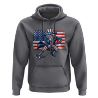 Uncle Sam Hockey Player 4th of July American Flag Hoodie