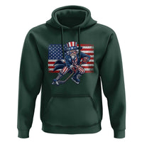 Uncle Sam Hockey Player 4th of July American Flag Hoodie