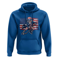 Uncle Sam Hockey Player 4th of July American Flag Hoodie