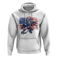 Uncle Sam Hockey Player 4th of July American Flag Hoodie