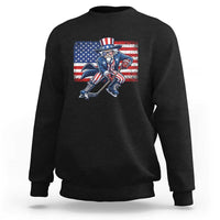 Uncle Sam Hockey Player 4th of July American Flag Sweatshirt