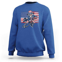 Uncle Sam Hockey Player 4th of July American Flag Sweatshirt