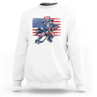 Uncle Sam Hockey Player 4th of July American Flag Sweatshirt