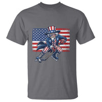 Uncle Sam Hockey Player 4th of July American Flag T Shirt