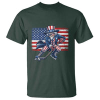 Uncle Sam Hockey Player 4th of July American Flag T Shirt