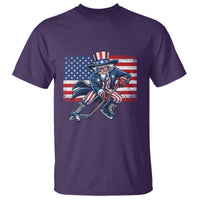 Uncle Sam Hockey Player 4th of July American Flag T Shirt