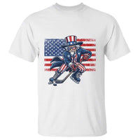 Uncle Sam Hockey Player 4th of July American Flag T Shirt