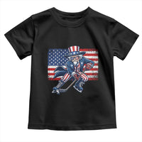 Uncle Sam Hockey Player 4th of July American Flag Toddler T Shirt