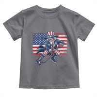 Uncle Sam Hockey Player 4th of July American Flag Toddler T Shirt