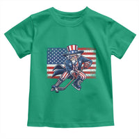 Uncle Sam Hockey Player 4th of July American Flag Toddler T Shirt