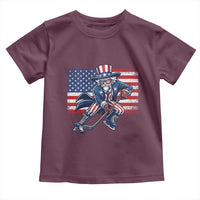 Uncle Sam Hockey Player 4th of July American Flag Toddler T Shirt