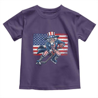 Uncle Sam Hockey Player 4th of July American Flag Toddler T Shirt