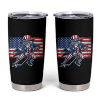 Uncle Sam Hockey Player 4th of July American Flag Tumbler Cup