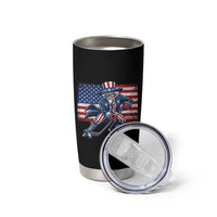 Uncle Sam Hockey Player 4th of July American Flag Tumbler Cup