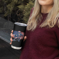 Uncle Sam Hockey Player 4th of July American Flag Tumbler Cup