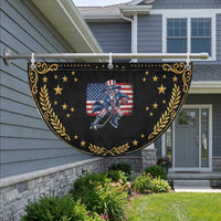 Uncle Sam Hockey Player 4th of July American Flag Patriotic Fan Flag