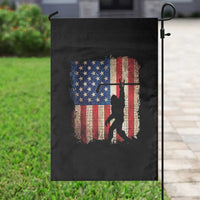 USA Hockey Bigfoot Garden Flag Patriotic Sasquatch American Flag 4th of July