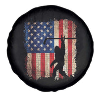 USA Hockey Bigfoot Spare Tire Cover Patriotic Sasquatch American Flag 4th of July