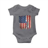 USA Hockey Bigfoot Baby Onesie Patriotic Sasquatch American Flag 4th of July