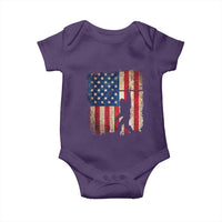 USA Hockey Bigfoot Baby Onesie Patriotic Sasquatch American Flag 4th of July