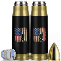 USA Hockey Bigfoot Bullet Tumbler Patriotic Sasquatch American Flag 4th of July
