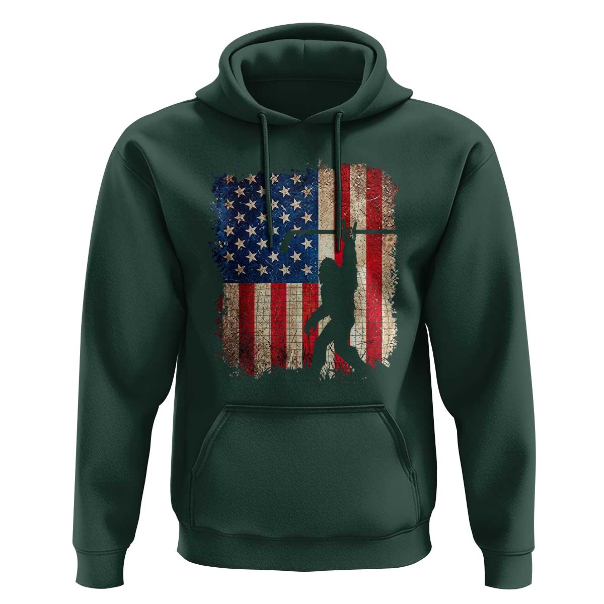 USA Hockey Bigfoot Hoodie Patriotic Sasquatch American Flag 4th of July