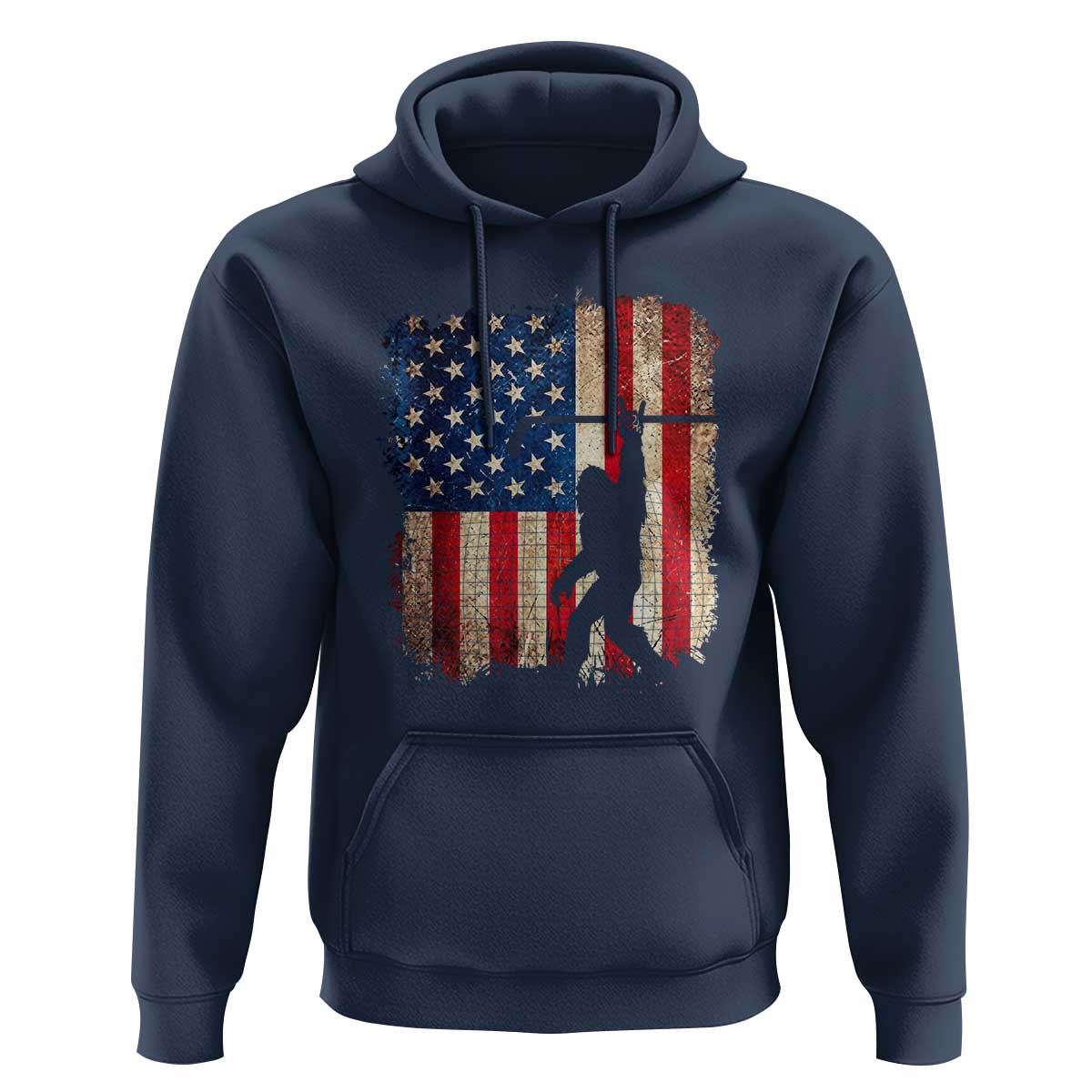 USA Hockey Bigfoot Hoodie Patriotic Sasquatch American Flag 4th of July