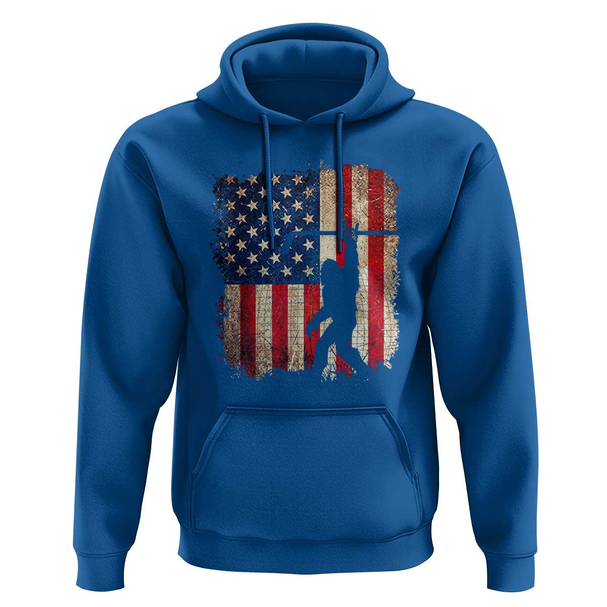 USA Hockey Bigfoot Hoodie Patriotic Sasquatch American Flag 4th of July