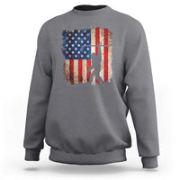 USA Hockey Bigfoot Sweatshirt Patriotic Sasquatch American Flag 4th of July