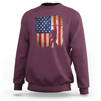 USA Hockey Bigfoot Sweatshirt Patriotic Sasquatch American Flag 4th of July