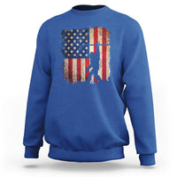 USA Hockey Bigfoot Sweatshirt Patriotic Sasquatch American Flag 4th of July