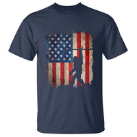 USA Hockey Bigfoot T Shirt Patriotic Sasquatch American Flag 4th of July