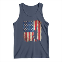 USA Hockey Bigfoot Tank Top Patriotic Sasquatch American Flag 4th of July