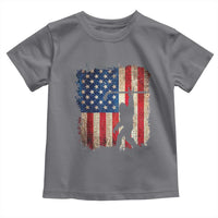 USA Hockey Bigfoot Toddler T Shirt Patriotic Sasquatch American Flag 4th of July