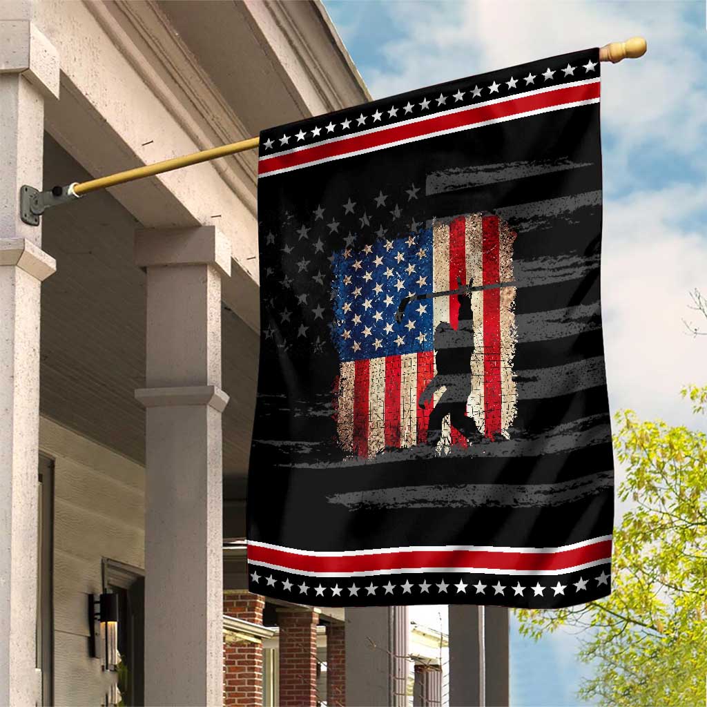 USA Hockey Bigfoot Patriotic Garden Flag Sasquatch American Flag 4th of July