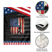 USA Hockey Bigfoot Patriotic Garden Flag Sasquatch American Flag 4th of July