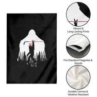 Bigfoot USA Ice Hockey 4th of July Garden Flag Funny Sasquatch Patriotic American Flag