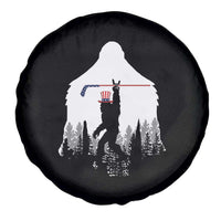 Bigfoot USA Ice Hockey 4th of July Spare Tire Cover Funny Sasquatch Patriotic American Flag
